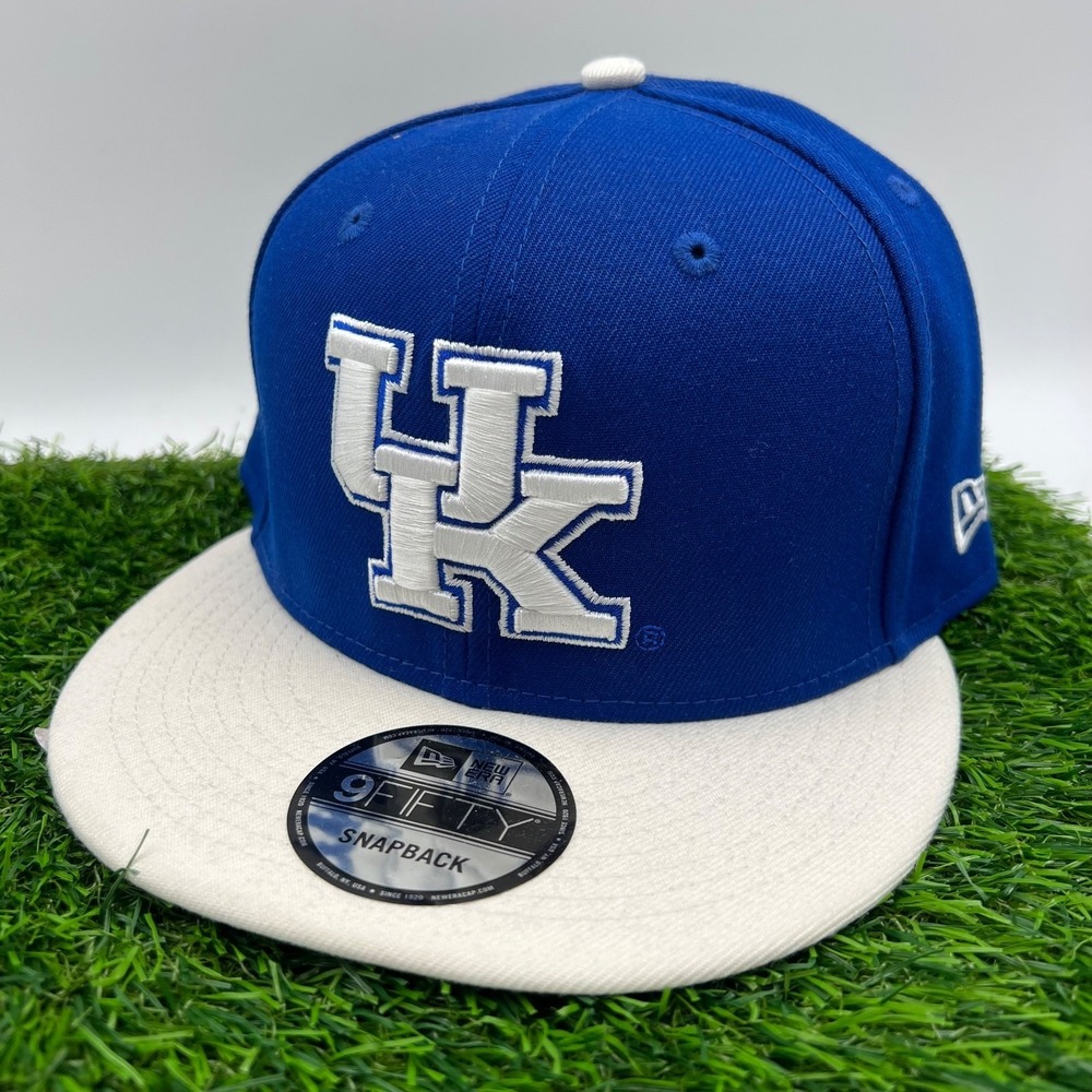New Era Kentucky Wildcats Two Tone Royal Blue White Logo 9Fifty Snapback Hat New